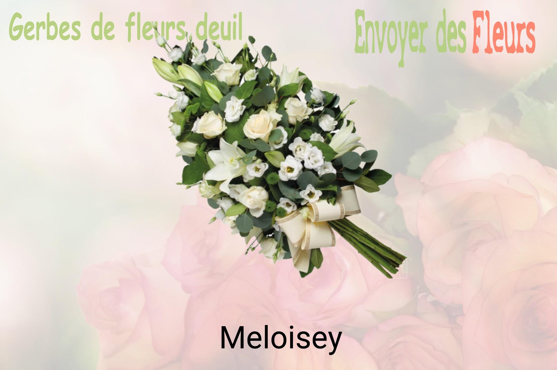 Gerbe de fleurs de deuil livrée à Meloisey